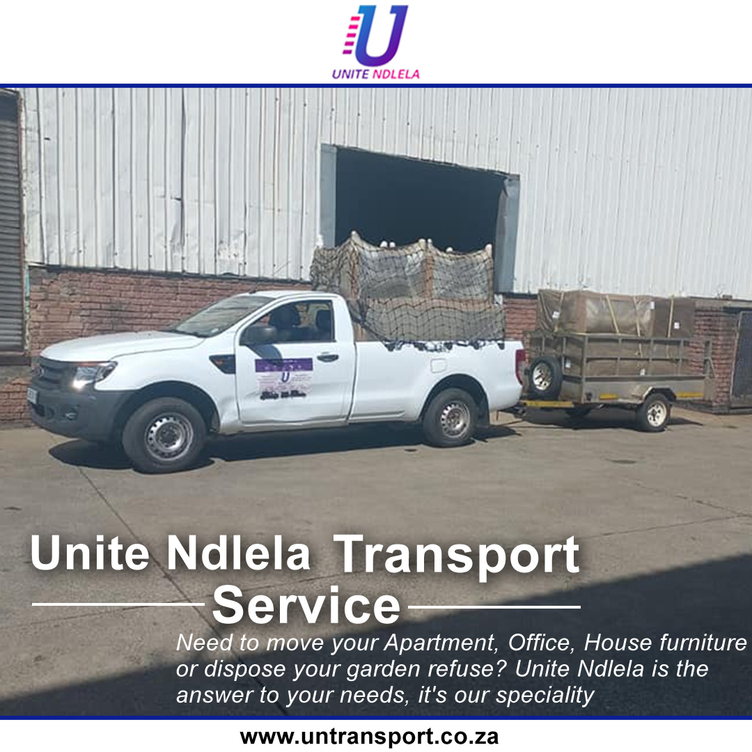 Unite Ndlela bakkie with trailer at warehouse